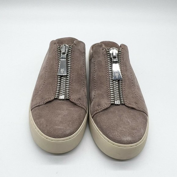 Frye Lena Dusty Rose Pink Suede Leather Sneaker Mule 8.5 - Picture 2 of 7